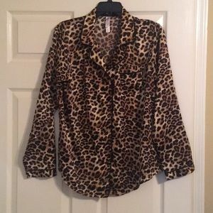 Cheetah Polyester pajama set